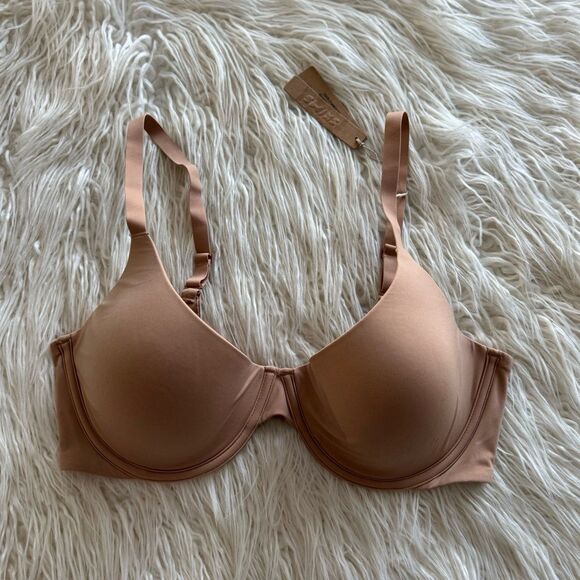 Skims Fits Everybody Scoop Plunge Bra Ochre Size 38DD - Picture 2 of 9